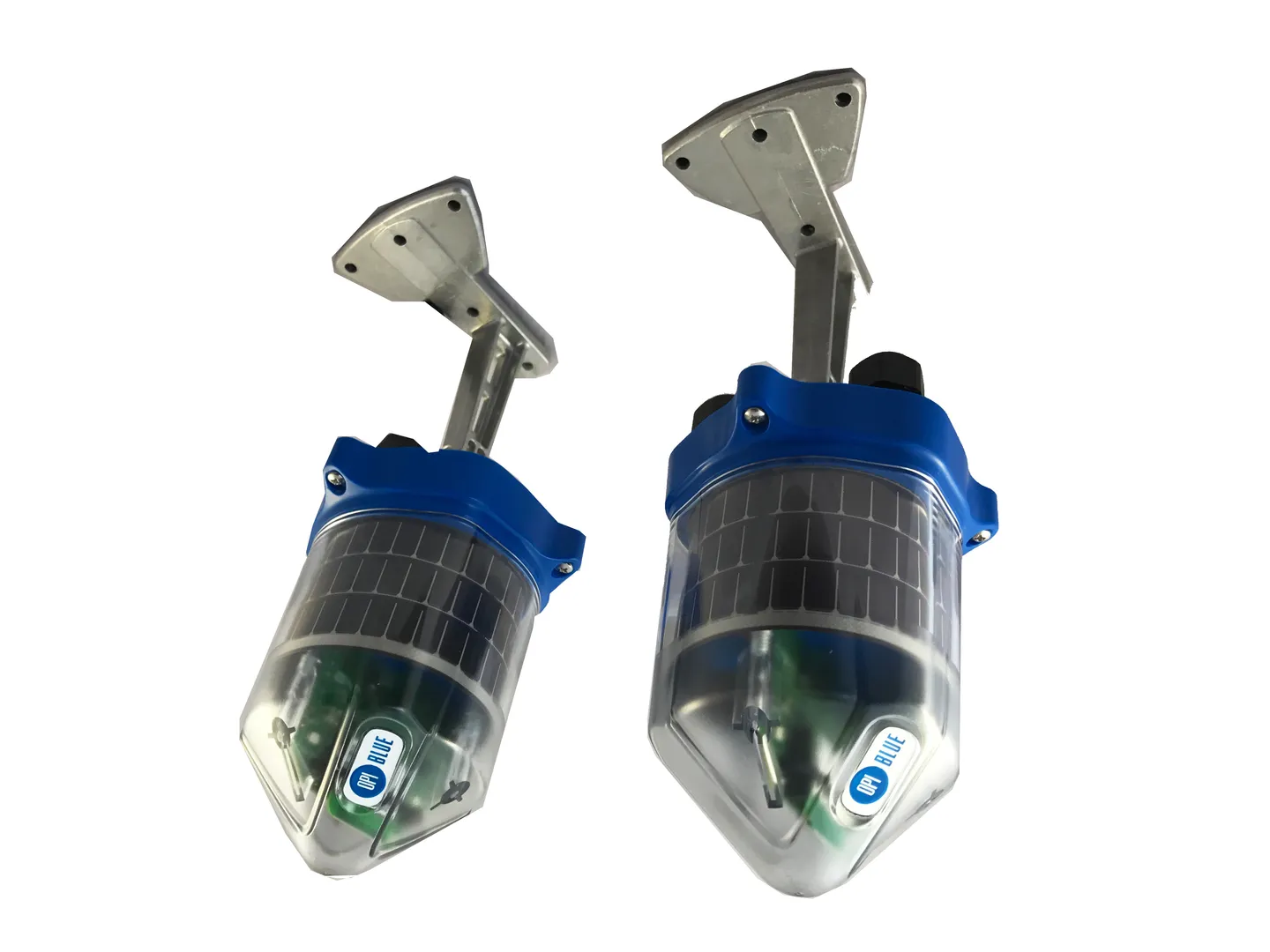 OPI Blue Node grain bin monitoring unit — rugged ag-tech IoT product design by Creative Coefficient