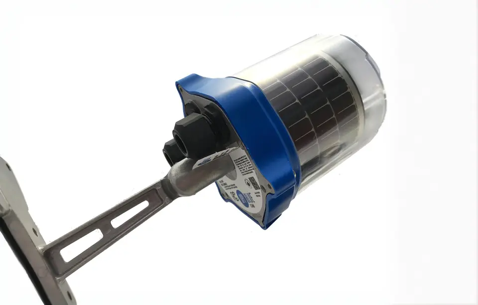 OPI Blue Node monitoring unit — agricultural IoT device industrial design