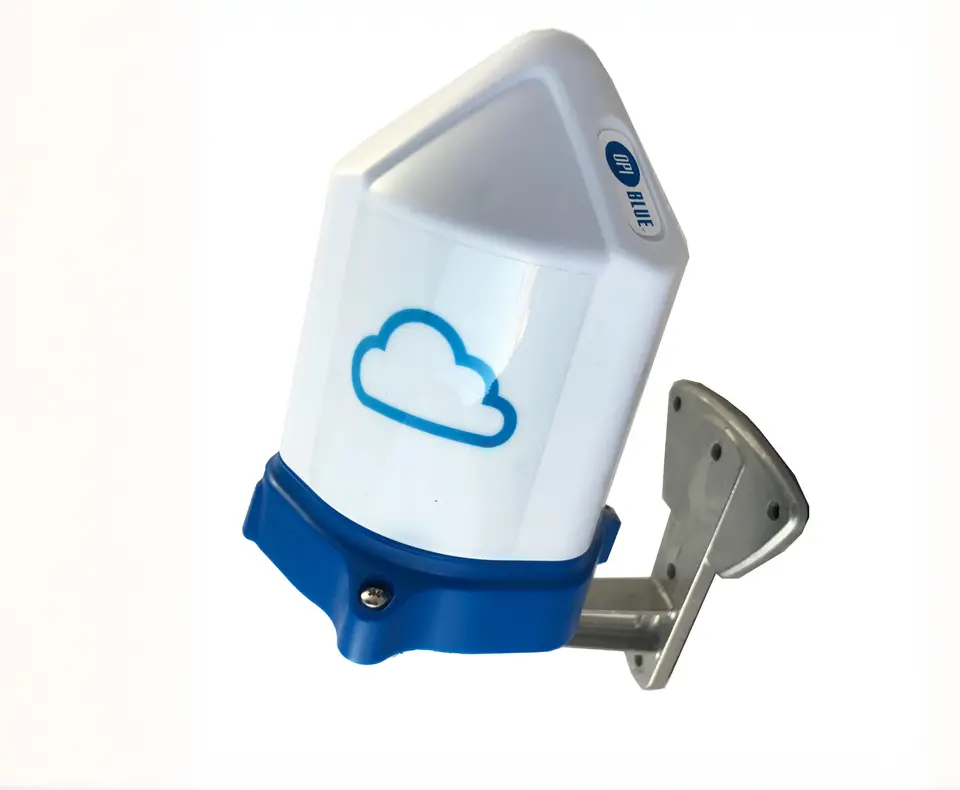 OPI Blue Node detail — rugged grain storage monitoring electronics design