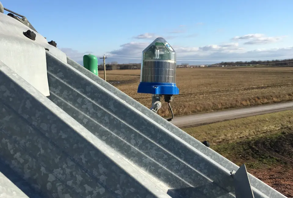 OPI Blue Node system — OPI Systems grain bin monitoring product design