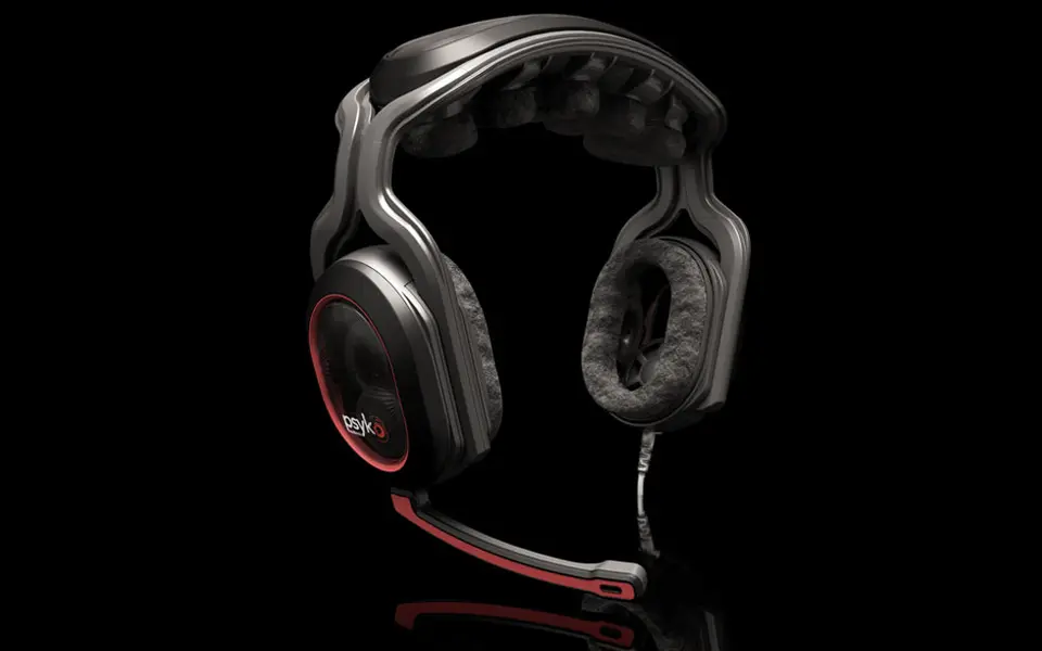 Psyko Audio Krypton gaming headset product shot — Red Dot Design Award winner