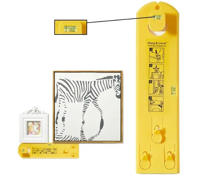 Hang & Level close-up — picture-hanging consumer tool industrial design